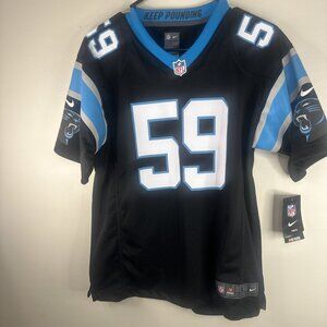 NFL Carolina Panthers Nike Jersey Luke Kuechly #59 Black Blue Size YL  NWT